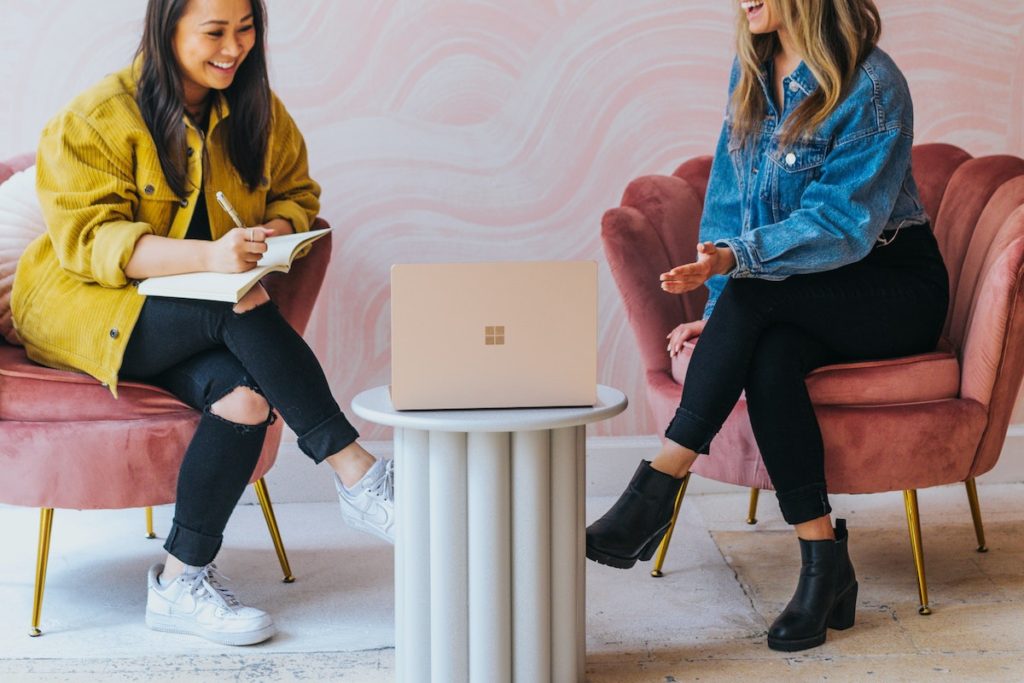 two women at the office